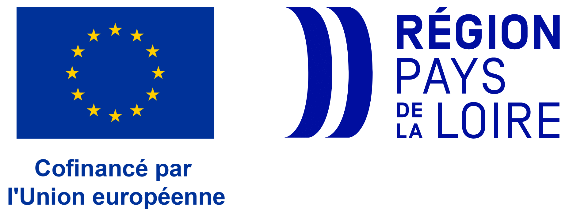 Logos de la Région des Pays de La Loire et du soutien du FEDER